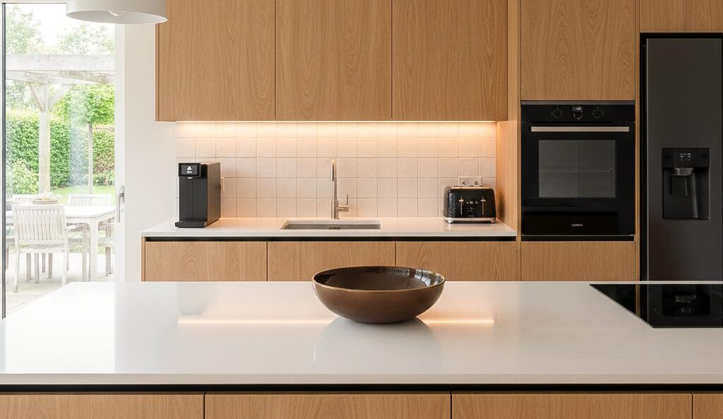 NYLEA DOM dans votre cuisine, fontaine à eau sequoia design