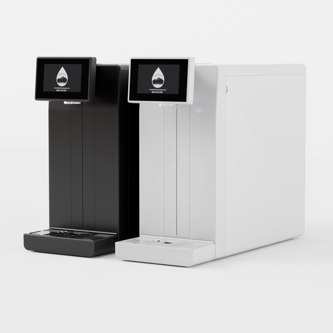 NYLEA DOM, fontaine à eau sequoia design noir et blanc