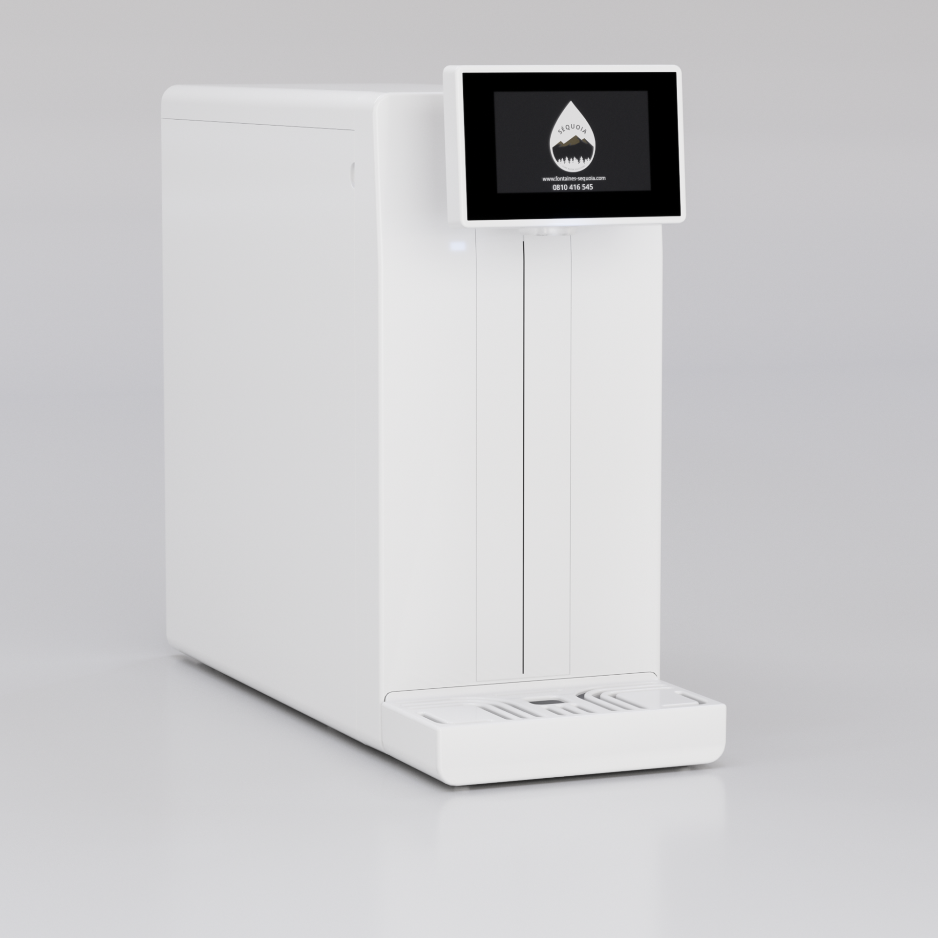 NYLEA DOM blanc, fontaine à eau sequoia design