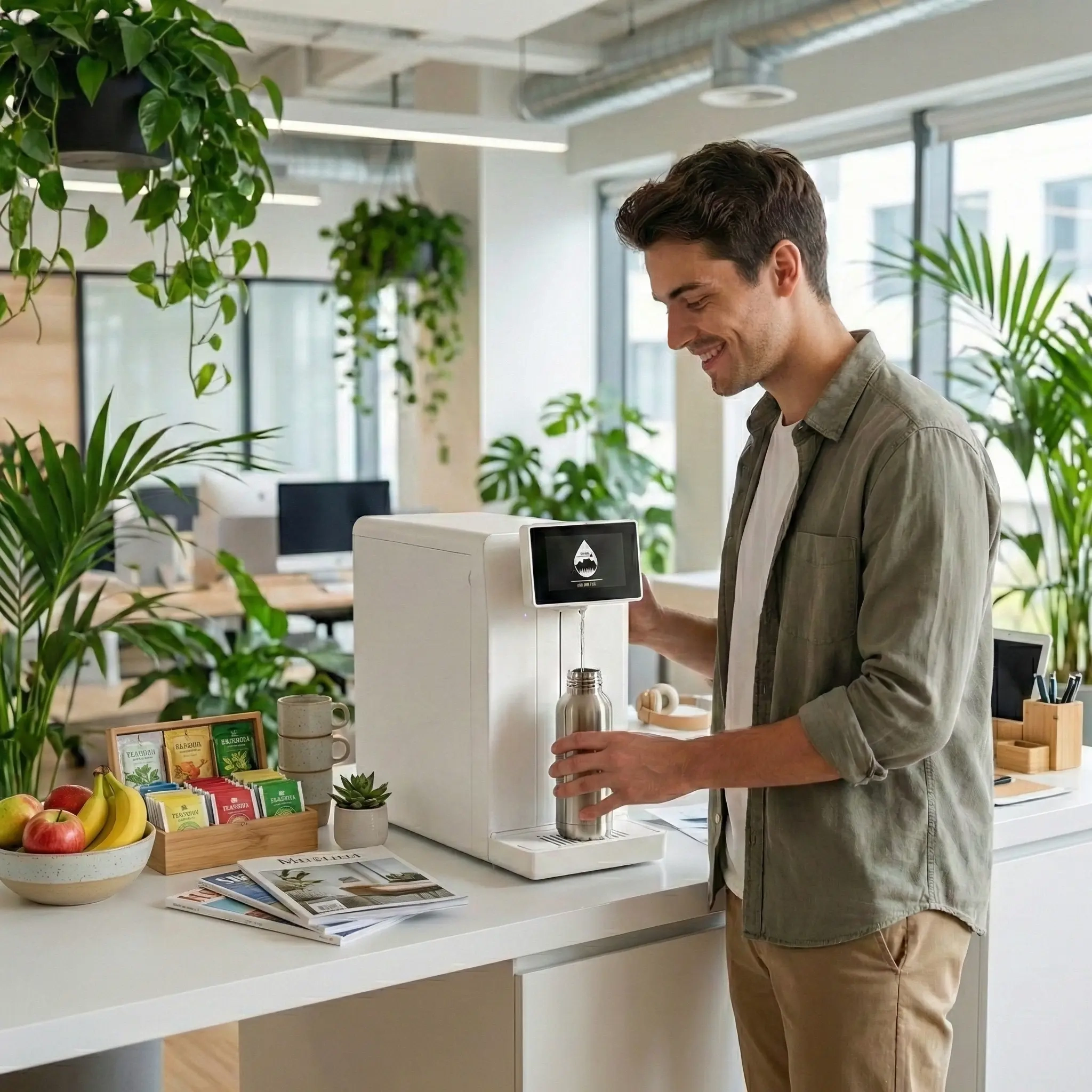 fontaine &agrave; eau fra&icirc;che sur r&eacute;seau nylea fontaine sequoia